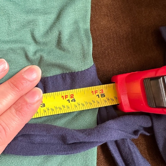 BCBG Blue & Green Asymmetrical Handkerchief Wrap Sz. S - Picture 8 of 13